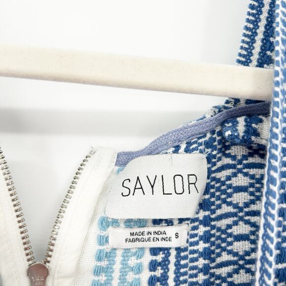 Saylor Boho Coastal Mazzy Tassel Woven Embroidered Sleeveless Romper Size S - Picture 7 of 13